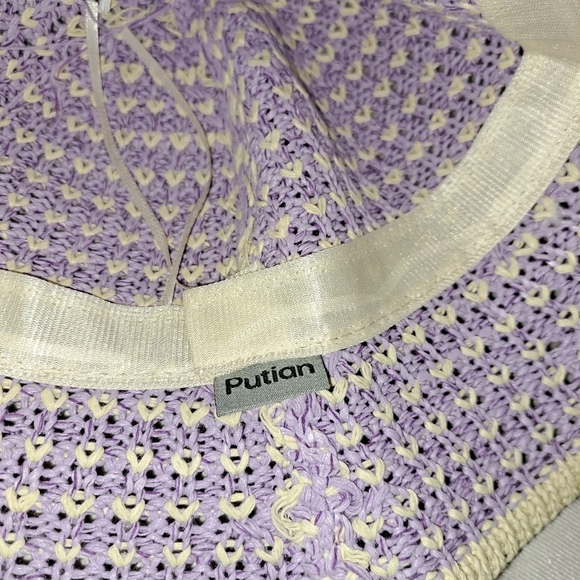 PuTian Sun Hat Wide Brim Lightweight Portable Crease-Resistant Purple - Picture 2 of 3